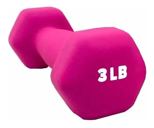 1 Pesa Mancuerna De 3 Lb Wilson De Neopreno Rosa Fitness