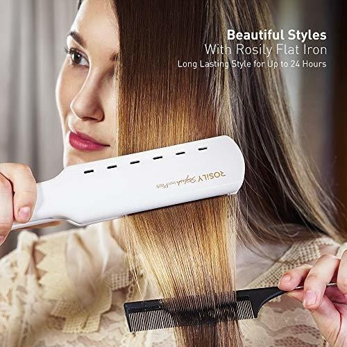 Plancha Alisadora Ancha Profesional De Titanio De 1,75 Pulga