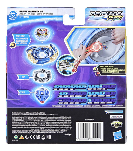 Juego De Batalla Beyblade Burst Surge Con Lanzador Rojo