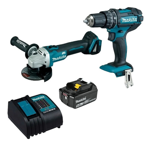 Combo Rotomartillo + Miniesmeriladora Makita Dlx2402st