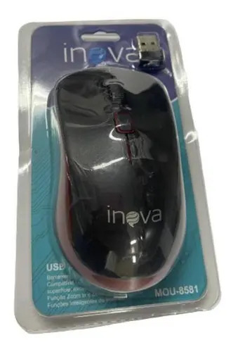 Mouse Sem Fio Inova Vermelho