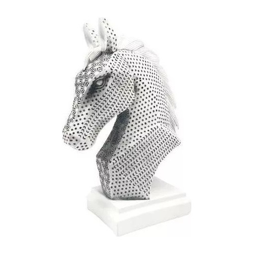 Figura Caballo Black & White Minimalista    / Runn