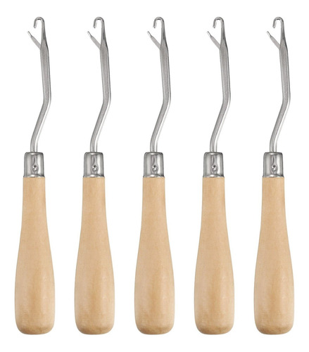 Pangda 6.2 Inch Bent Madera Ganchilloanchillo Aguja 5
