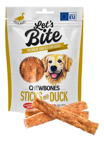 Let S Bite Dog Snack Chewbones Sticks With Duck 120gr L&h