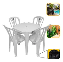 Comprar Kit Mesa 4 Cadeiras Conjunto Plástico Jogo Inmetro 182kg