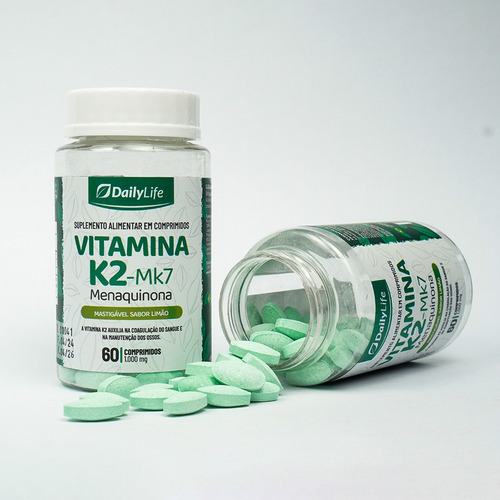 Kit 3x Vitamina K2 Mk7 Menaquinona 60 Comprimidos 120ug