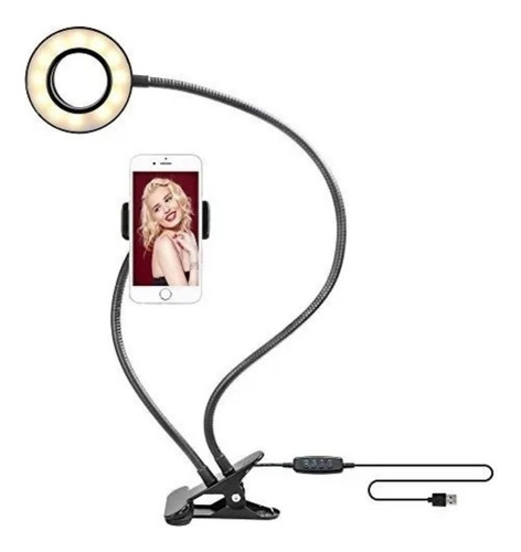 Selfie Aro Led/fotografía Luz Ajustable Soporte Tik-tok Luz