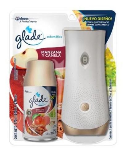 Aromatizante Ambiental Glade Automático 3en1 Manzana Canela