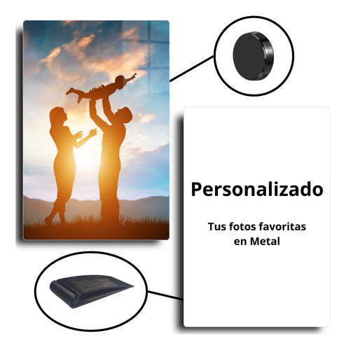 Cuadros Personalizados Metálicos + Soportes 20x15cm Full Color Hd