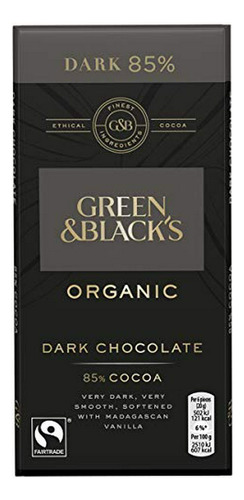 Barras De Chocolate - Verde Y 85% Orgánico Barras De Caramel