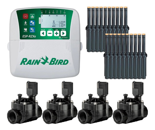 Kit Riego Automatico Rain Bird 4 Zonas 20 Toberas Hidropilar