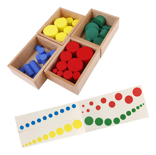Cilindros De Colores Montessori Para Niños, Juguete