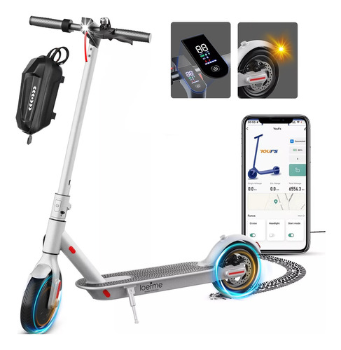 Scooter Eléctrico Patín Plegable Con Bt Y Led 35 Km/h 500w