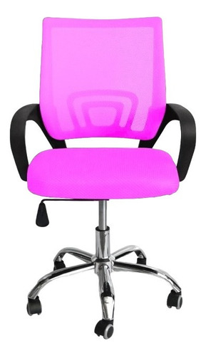 Silla de escritorio Tcweb Escritorio mesh giratoria ergonómica  rosa con tapizado de mesh