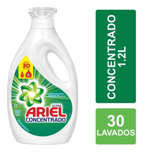 Jabón Líquido Ultra Concentrado Para Ropa Ariel 1,2l