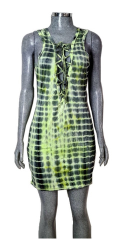 Vestido Sexy Tie Dye Para Dama De Moda Corte Juvenil