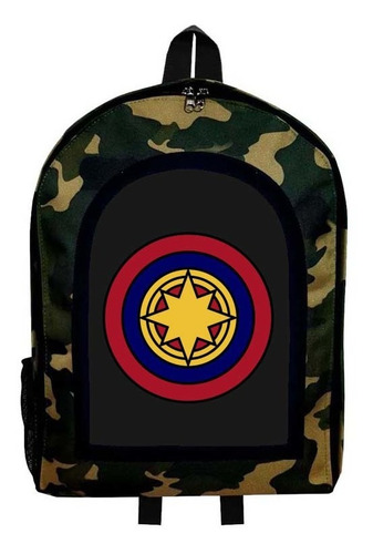 Mochila Camuflada Capitana Marvel Nueva Colección Modelo 40