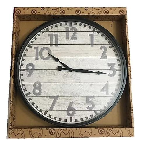 Reloj De Pared 40 Cm Diámetro Grande Relojes Analógicos Madera Maderas