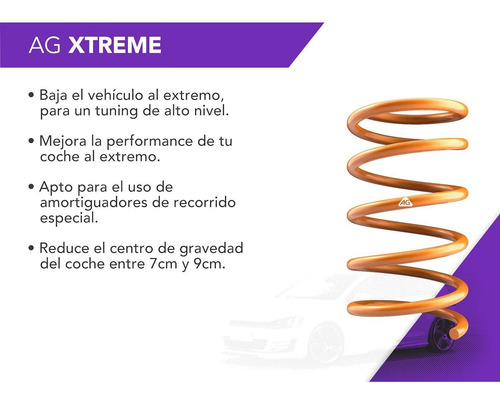 Imagen 3 de 7 de Resortes Ag Xtreme Vw Vento 2013-2019