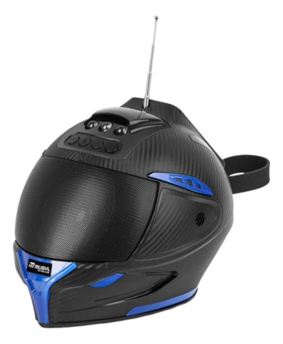 Parlante Portatil Modelo Casco Panel Solar Bluetooth Radio