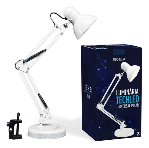 Luminária Articulavel Pixar P/ Escritório C/ Garra E Base