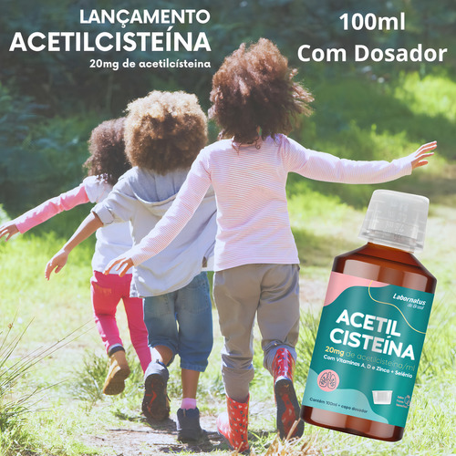 Nac xarope a base de N-acetilcisteína 100ml com dosador Labornatus