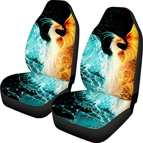 Fun Animal Phoenix Print Cubo Delantero Fundas De Asien...