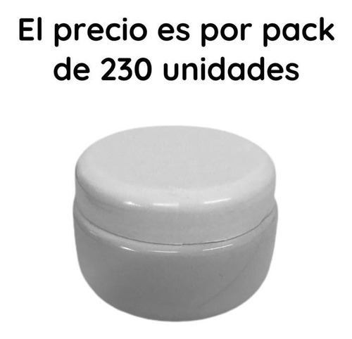 Imagen 5 de 10 de Potes Plasticos 120 Cc Redondo Blanco Pvc X 230 Un.