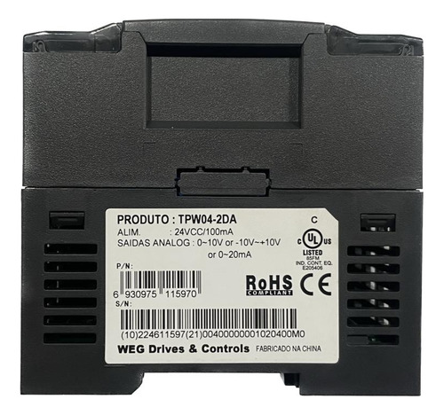 Expansão Clp Weg Tpw04-2da 2 Saídas Analógicas +-10v Ou 4-20