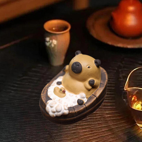 Capybara Mini Tea Pet Figurine Kung Fu Tea Modelo De Mascota