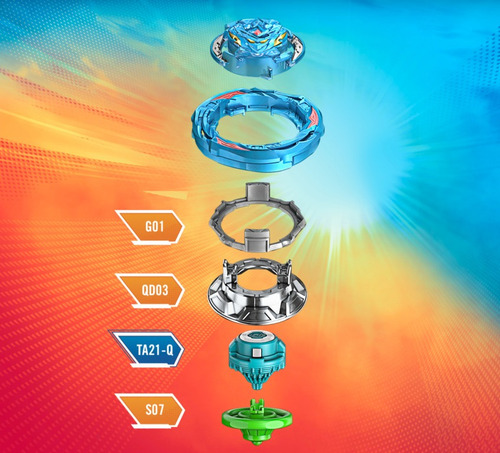 Beyblade Burst Quadstrike Whirl Knight K8, Hasbro F6808, color azul