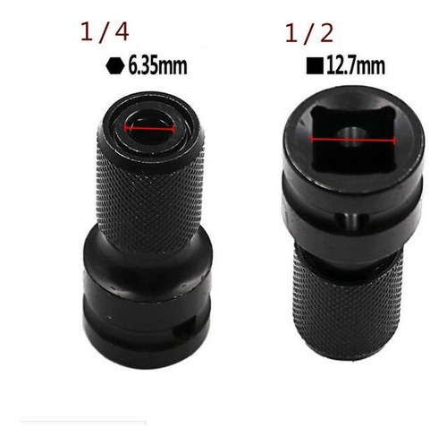 Adaptador De Destornillador De Impacto 1/2 A 1/4 Hexagonal