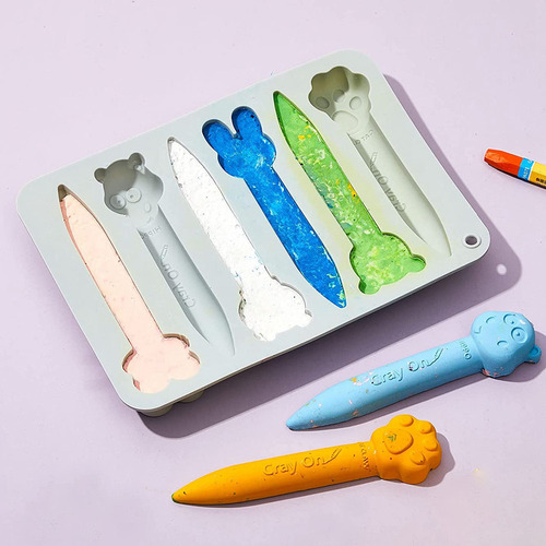 Hh Paquete 4 Cavidades Para Crayones 3d, Silicona, Con Fo