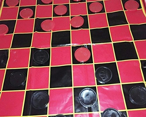 Coleccion De Juego - 25 Piece Plastic Jumbo Checkers Game Se