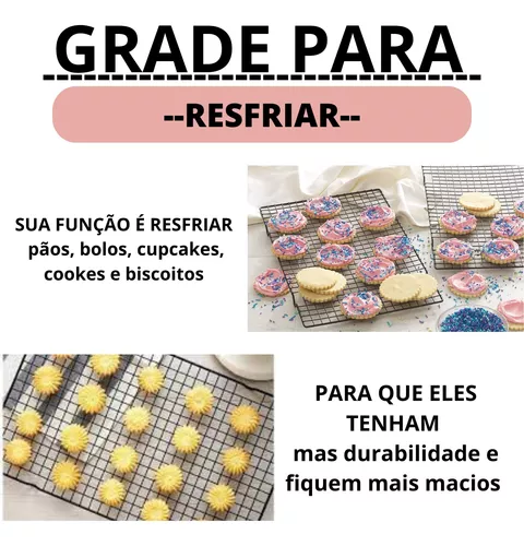 Grade Resfriamento Bolo Doce Biscoito Antiaderente Glaçagem