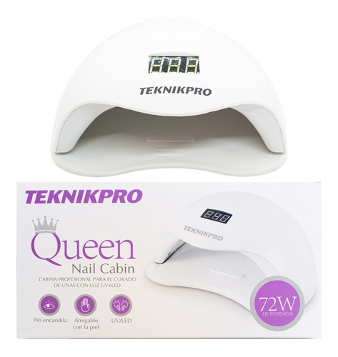 Teknikpro Queen Nail Cabina Uv Led Uñas Manicuría 72w 6c