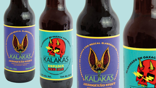 Cerveza Artesanal Stout Con Mezcal Arroqueño Kalakas Oaxaca