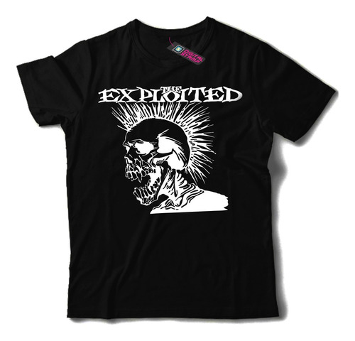 Remera The Exploited Calavera Skull T826 Dtg Premium