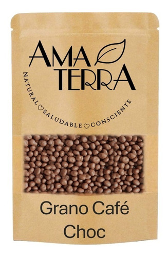 Granos Café Tostado Bañados En Chocolate 500 Grs. Amaterra