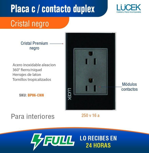 Imagen 2 de 7 de Lucek Pla Cont Duplex Cristal Negro