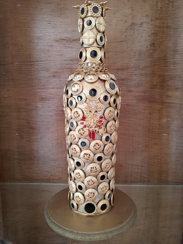 Botella Decorativa Realizado Por Roberto Jeremias 24kt