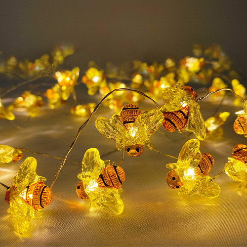 Guirnalda De Luces De Hadas De Abeja, 40 Luces Led Decorativ