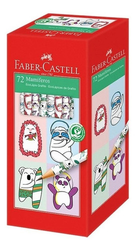 Lápiz Grafito Faber Castell Eco Lápiz Mamíferos Caja X 72