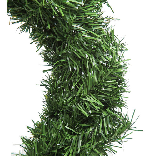 Corona Navideña Santas Alambrada #794 Verde Pino 60cm Color Verde Pino Nevada