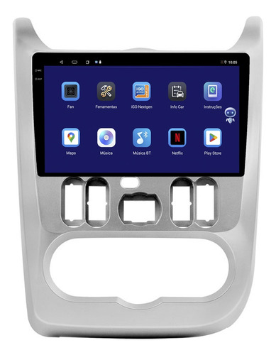 Multimidia Sandero 11/13 19p Octacore Android Carplay 4/64gb