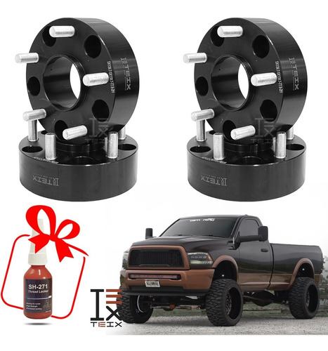 Kit Espaciadores 2in Dodge Ram 1500 2500 5 Birlos 2002-2009
