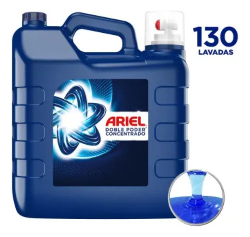 2 Pza Detergente Líquido Concentrado Ariel Doble Poder 8 L