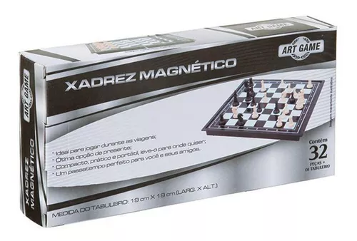 Jogo De Xadrez Profissional Magnético Portátil Grande