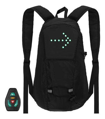 Mochila De Bicicleta Led Con Indicador Direccional Recargabl