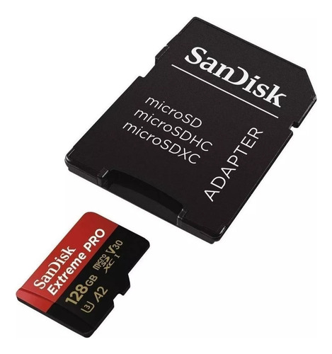 Memoria Microsd Xc 128 Gb Sandisk Extreme Pro C10 U3 4k Gopr